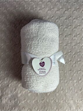 Parent's Choice Cozy Knit Baby Blanket Solid White Chenille Lovey